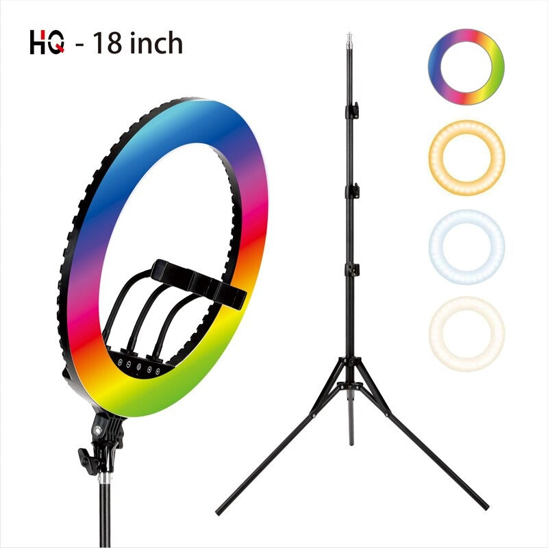 HQ 18 Inch RGB Ring Light tripod LED RingLight Selfie Ring Light HQ 18 Inch RGB Ring Light tripod LED RingLight Selfie Ring Light